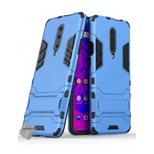 Htdmobiles Housse etui coque rigide anti choc pour OnePlus 7 Pro + verre trempe - BLEU CLAIR - pas cher