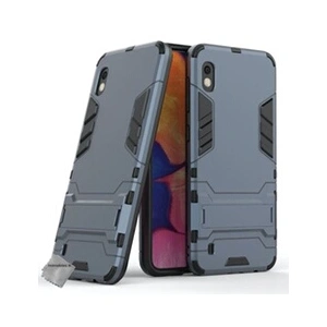Comparateur de prix : Htdmobiles Housse etui coque rigide anti choc pour Samsung Galaxy A10 + verre trempe - BLEU FONCE -