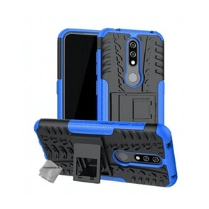 Htdmobiles Housse etui coque rigide anti choc pour Nokia 4.2 + verre trempe - BLEU - pas cher