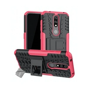 Htdmobiles Housse etui coque rigide anti choc pour Nokia 4.2 + verre trempe - ROSE - pas cher