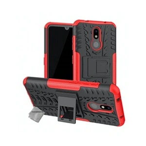 Htdmobiles Housse etui coque rigide anti choc pour Nokia 3.2 + verre trempe - ROUGE - pas cher