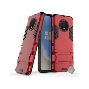 Htdmobiles Housse etui coque rigide anti choc pour OnePlus 7T + verre trempe - ROUGE - pas cher