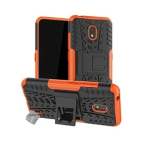 Htdmobiles Housse etui coque rigide anti choc pour Nokia 2.2 + film ecran - ORANGE - pas cher