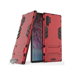 Comparateur de prix : Htdmobiles Housse etui coque rigide anti choc pour Samsung Galaxy Note 10+ Plus + verre trempe - ROUGE -