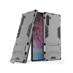 Comparateur de prix : Htdmobiles Housse etui coque rigide anti choc pour Samsung Galaxy Note 10 + verre trempe - GRIS -