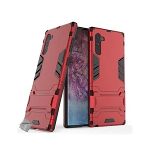 Comparateur de prix : Htdmobiles Housse etui coque rigide anti choc pour Samsung Galaxy Note 10 + verre trempe - ROUGE -