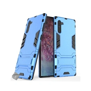 Htdmobiles Coque rigide anti choc pour Samsung Galaxy Note 10 + film ecran - BLEU CLAIR pas cher