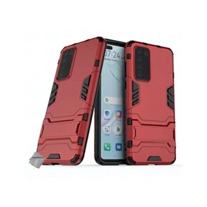 Htdmobiles Housse etui coque rigide anti choc pour Huawei P40 + film ecran - ROUGE - pas cher