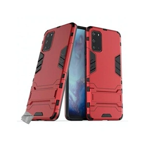 Htdmobiles Housse etui coque rigide anti choc pour Samsung Galaxy S20 + film ecran - ROUGE - pas cher