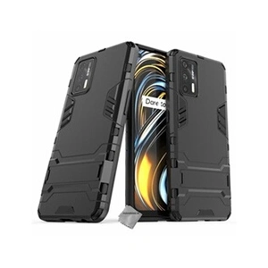 Htdmobiles Housse etui coque rigide anti choc pour Realme GT 5G + verre trempe - NOIR - pas cher