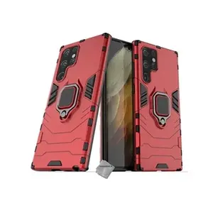 Comparateur de prix : HTDMOBILES Coque rigide anti choc pour Samsung Galaxy S22 Ultra 5G + film ecran - ROUGE