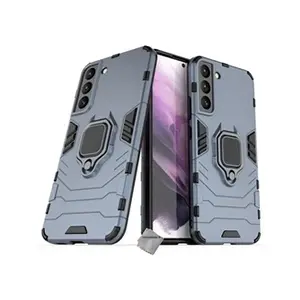 HTDMOBILES Coque rigide anti choc pour Samsung Galaxy S22 5G + film ecran - BLEU FONCE pas cher