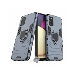 Htdmobiles Housse etui coque rigide anti choc pour Samsung Galaxy A03s + film ecran - BLEU FONCE - pas cher
