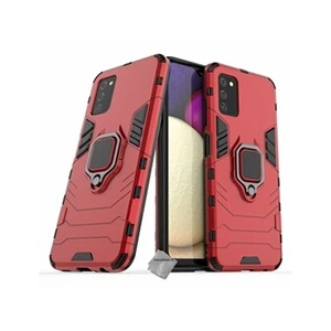Htdmobiles Housse etui coque rigide anti choc pour Samsung Galaxy A03s + film ecran - ROUGE - pas cher