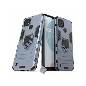 Htdmobiles Coque Rigide Anti-choc pour Realme C21 + Film Écran - Bleu Foncé pas cher