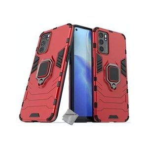 Htdmobiles Housse etui coque rigide anti choc pour Oppo Reno 6 5G + verre trempe - ROUGE - pas cher