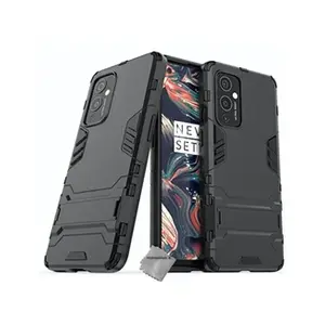 Htdmobiles Housse etui coque rigide anti choc pour OnePlus 9 + verre trempe - NOIR - pas cher