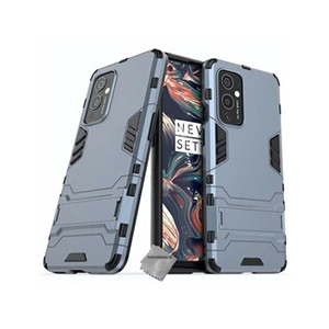 Htdmobiles Housse etui coque rigide anti choc pour OnePlus 9 + verre trempe - BLEU FONCE - pas cher