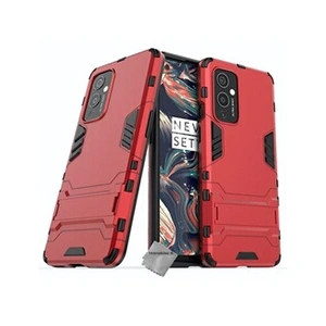 Htdmobiles Housse etui coque rigide anti choc pour OnePlus 9 + film ecran - ROUGE - pas cher