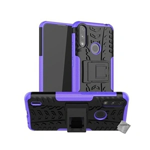 Htdmobiles Housse etui coque rigide anti choc pour Motorola Moto E7i Power + film ecran - MAUVE - pas cher