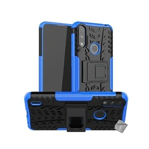 Htdmobiles Housse etui coque rigide anti choc pour Motorola Moto E7i Power + verre trempe - BLEU - pas cher