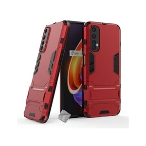 Htdmobiles Housse etui coque rigide anti choc pour Realme 7 + verre trempe - ROUGE - pas cher