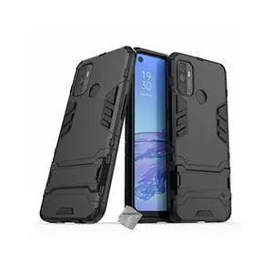 Comparateur de prix : Htdmobiles Housse etui coque rigide anti choc pour Oppo A53 / A53s + verre trempe - NOIR -
