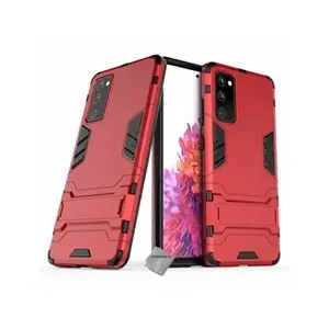 Comparateur de prix : Htdmobiles Housse etui coque rigide anti choc pour Samsung Galaxy S20 FE 5G + verre trempe - ROUGE -
