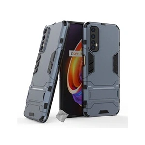 HTDMOBILES Housse etui coque rigide anti choc pour Realme 7 + film ecran - BLEU FONCE - pas cher