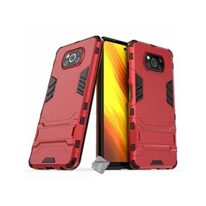 Comparateur de prix : Housse etui coque rigide anti choc pour Xiaomi Poco X3 NFC + film ecran - ROUGE -