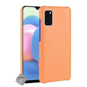 Htdmobiles Housse etui coque rigide simili cuir crocodile pour Samsung Galaxy A41 + verre trempe - ORANGE - pas cher