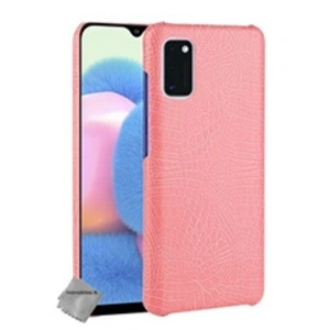 Htdmobiles Coque rigide simili cuir crocodile pour Samsung Galaxy A41 + film ecran - ROSE pas cher