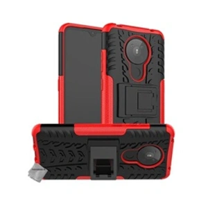 Htdmobiles Coque rigide anti choc pour Nokia 5.3 + film ecran - ROUGE pas cher