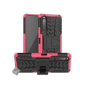 Htdmobiles Housse etui coque rigide anti choc pour Sony Xperia 10 II + verre trempe - ROSE - pas cher