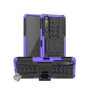 Htdmobiles Housse etui coque rigide anti choc pour Sony Xperia 10 II + verre trempe - MAUVE - pas cher