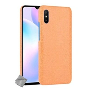 Htdmobiles Housse etui coque rigide simili cuir crocodile pour Xiaomi Redmi 9A + film ecran - ORANGE - pas cher