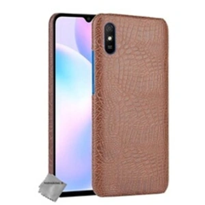 Htdmobiles Housse etui coque rigide simili cuir crocodile pour Xiaomi Redmi 9A + film ecran - MARRON - pas cher