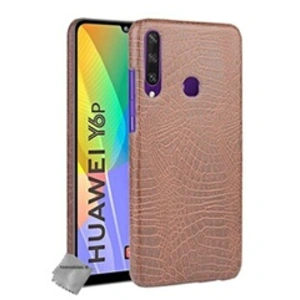 Htdmobiles Housse etui coque rigide simili cuir crocodile pour Huawei Y6p + verre trempe - MARRON - pas cher