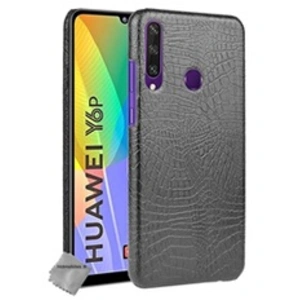 Comparateur de prix : Housse etui coque rigide simili cuir crocodile pour Huawei Y6p + verre trempe - NOIR -