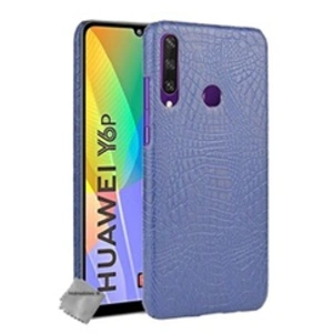 Htdmobiles Housse etui coque rigide simili cuir crocodile pour Huawei Y6p + verre trempe - BLEU FONCE - pas cher