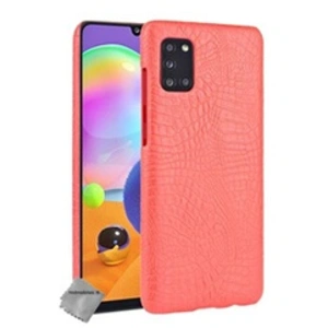 Htdmobiles Coque simili cuir pour Samsung Galaxy A31 - Rouge pas cher
