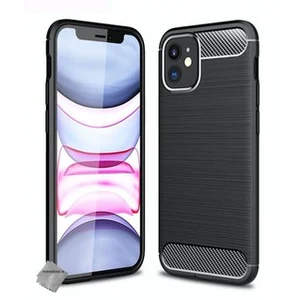 Comparateur de prix : Coque Silicone Gel Carbone pour iPhone 12 Mini - Noir