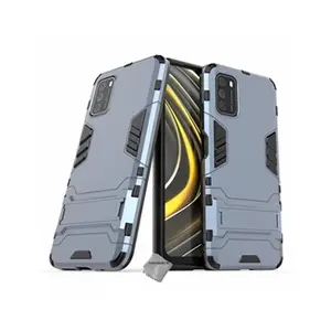 HTDMOBILES Coque rigide anti choc pour Xiaomi Poco M3 + film ecran - BLEU FONCE pas cher
