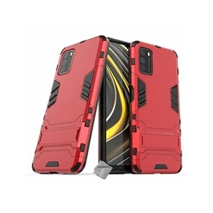 Htdmobiles Housse etui coque rigide anti choc pour Xiaomi Poco M3 + verre trempe - ROUGE - pas cher