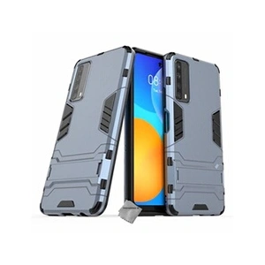 Htdmobiles Housse etui coque rigide anti choc pour Huawei P Smart (2021) + verre trempe - BLEU FONCE - pas cher