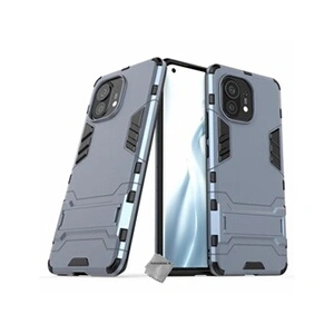 Htdmobiles Housse etui coque rigide anti choc pour Xiaomi Mi 11 5G + verre trempe - BLEU FONCE - pas cher