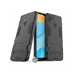 Htdmobiles Housse etui coque rigide anti choc pour Oppo A15 + verre trempe - NOIR - pas cher
