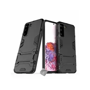 Htdmobiles Housse etui coque rigide anti choc pour Samsung Galaxy S21 5G + verre trempe - NOIR - pas cher