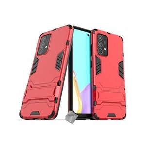 Htdmobiles Housse etui coque rigide anti choc pour Samsung Galaxy A52 5G + verre trempe - ROUGE - pas cher
