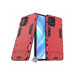Htdmobiles Housse etui coque rigide anti choc pour Xiaomi Mi 11 Lite / Mi 11 Lite 5G + film ecran - ROUGE - pas cher